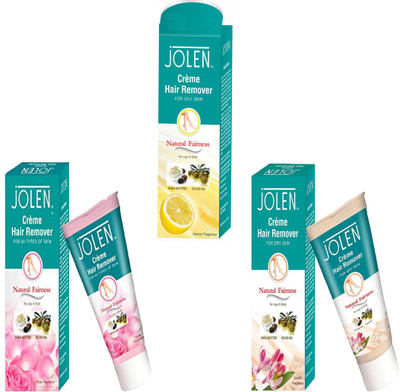 Jolen SANDAL CRÈME HAIR REMOVER 50 GM + ROSE CRÈME HAIR REMOVER 50 GM + LEMON CRÈME HAIR REMOVER 50 GM Cream(50 g) Flipkart