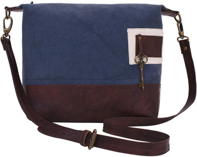 

KRASHELL Sling Bag(Blue, Brown)