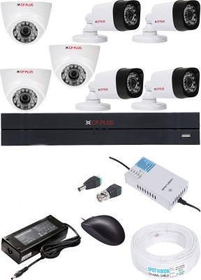 CP PLUS 8 Channal HD DVR 720p 1Pcs,Bullet Camera 1MP 4Pcs,Dome Camera 1MP 3Pcs Security Camera(4 TB, 8 Channel)