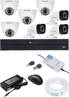 CP PLUS 8 Channal HD DVR 720p 1Pcs,Bullet Camera 1MP 3Pcs,Dome Camera 1MP 4Pcs Security Camera(4 TB, 8 Channel)