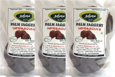 

THANJAI NATURAL PALM JAGGERY 100% NATURAL 1500 GMS Jaggery(1500 g, Pack of 3)