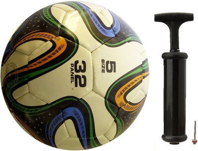 

FACTO POWER Tri Color Footaball with Black Color Air Pump Football Kit