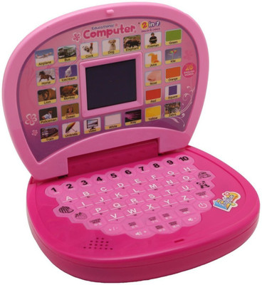 pink toy laptop
