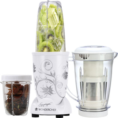 

Wonderchef 63152586 400 W Juicer Mixer Grinder(White, 3 Jars)
