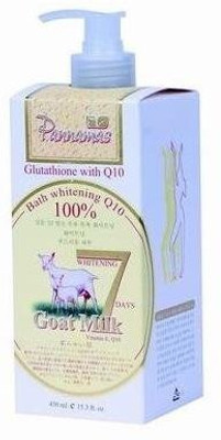 

Pannamas Goat Milk Moisturizing Bath Cream Lightening Glutathione With Vitamin E Q(450 ml)