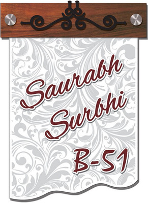 

sangamad Plastic Saurabh Surbhi Name Plate(Multicolor)