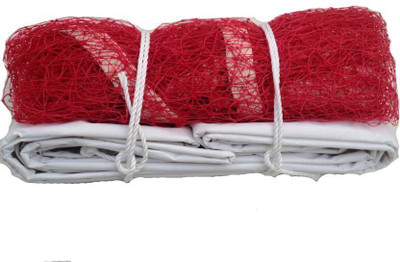 

FACTO POWER Red Badminton Net (SIZE : 21 x 2.5) with Nylone Border, Single Piece Badminton Net(Red)