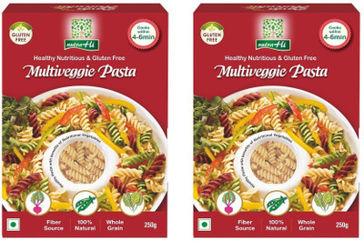 

NutraHi Multigveggie Gluten Free Pasta Pack of 2 - 250g Each - By NutraHi Fusilli Pasta(Pack of 2, 500 g)