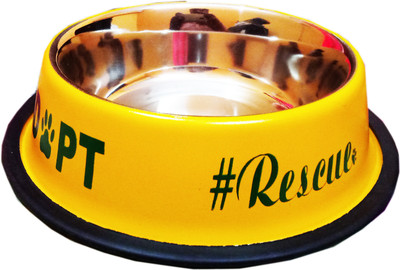 

Petshop7 Stylish - Regular Anti Skid Dog Food Bowl / Dog Bowl (950ML, Yellow) (Medium Round Stainless Steel Pet Bowl(1600 ml Yellow)