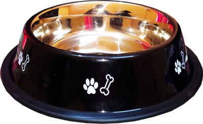

Petshop7 Round Stainless Steel Pet Bowl(1600 ml Black)