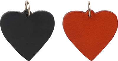 

Sri High Quality Leather Heart Shape Collar Tag Cum Collar Charm For Dog , Puppy & Cats Plain Dog & Cat Collar Charm(Black Brown, Other)