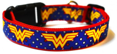 

That Dog In Tuxedo Wonder Woman Dog Everyday Collar(Medium, blue)