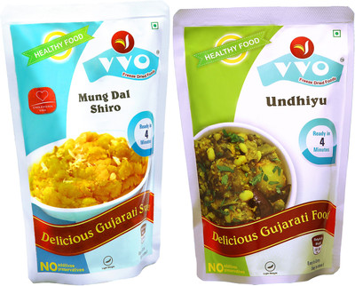 

VVO Ready to eat Freeze Dried Mung Dal Shiro & Undhiyu (Combo of 2) 110 g