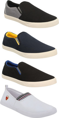 

Pexlo Combo Pack of 4 Casual Shoes (Loafers and Moccasins Shoes) Casuals For Men(Multicolor