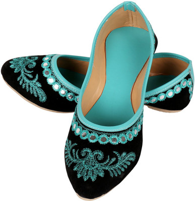 

DFR Velvet Jutis For Women(Green, Light green