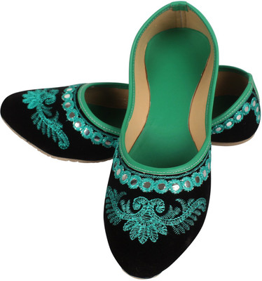 

DFR Velvet Jutis For Women(Green
