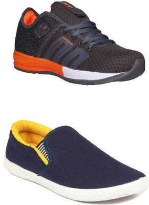

STYLIVO Slip On Sneakers For Men(Orange, Yellow