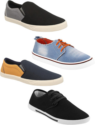 

Chevit Combo Pack of 4 Casual Shoes (Sneakers and Loafers Shoes) Casuals For Men(Multicolor