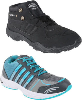 

Pexlo Combo Pack of 2 Sports (Running, Gym & Joggers Shoes) Running Shoes For Men(Multicolor