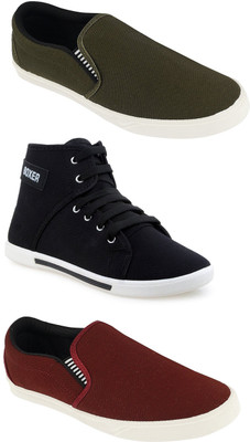 

Pexlo Combo Pack of 3 Casual (Loafers & Sneakers) Casuals For Men(Multicolor