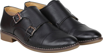 Kraasa Official Monk Strap For Men(Black