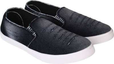 

Aero Canvas Slip On Sneakers For Men(Black