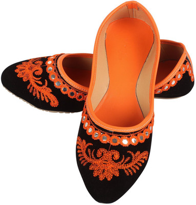 DFR Velvet Jutis For Women(Orange