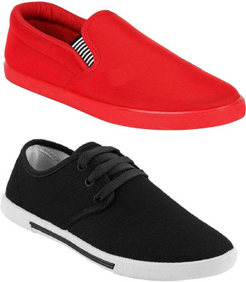 

Pexlo Combo Pack of 2 Casual Shoes (Sneakers and Loafers Shoes) Casuals For Men(Multicolor