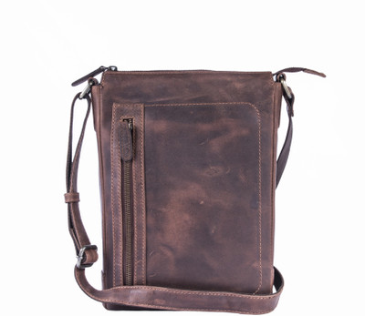 

leatherworld Men Brown Genuine Leather Sling Bag
