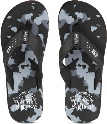 

Seven By MS Dhoni CSK Flip Flops, Black