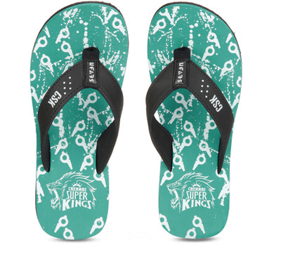 

Seven By MS Dhoni CSK Flip Flops, Tidepool/white