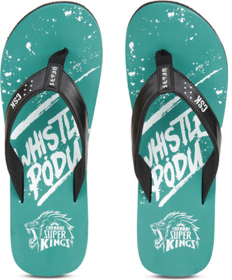 

Seven By MS Dhoni CSK Flip Flops, Tidepool/white