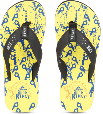 

Seven By MS Dhoni CSK Flip Flops, Yellow/blue