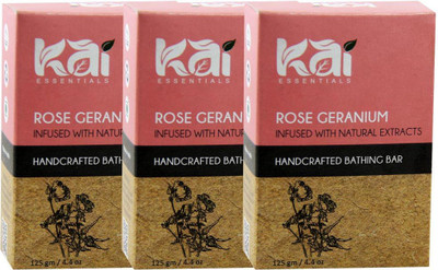 Kai Essentials Rose Geranium Handcrafted Bathing Bar(3 x 125 g)