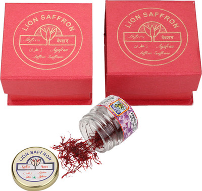 

Lion 100 % Pure Kashmiri Mongra Saffron(3 x 1 g)