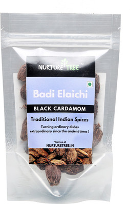 

NURTURE TREE Whole Black Cardamom Badi Elaichi 50 g(.50 g)