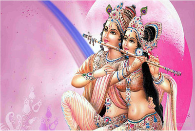 

Lord Shri Radhe Krishna Poster for Room Paper Print(12 inch X 18 inch, Rolled)