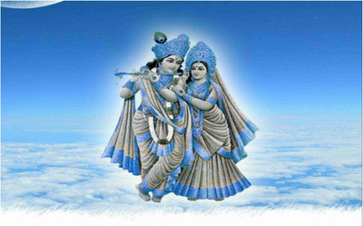 

Lord Shri Radhe Krishna Poster for Room Paper Print(12 inch X 18 inch, Rolled)