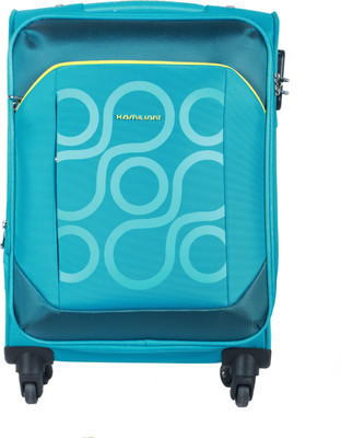

Kamiliant Harita Spinner Soft Trolley 55 cm (Aquamarine) Cabin Luggage -  inch(Blue