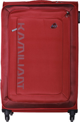 

Kamiliant Masai Spinner Soft Trolley 81 cm (Wine Red) Expandable Check-in Luggage - 34 inch(Red)