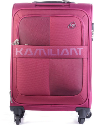 

Kamiliant Oromo Spinner soft Trolley 55 cm (Magenta) Expandable Cabin Luggage -  inch(Red