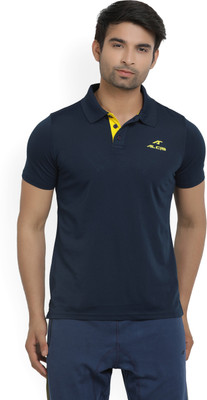 ALCIS Solid Men Polo Neck Dark Blue T-Shirt ALCIS Solid Men Polo Neck Dark Blue T-Shirt