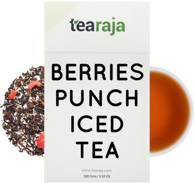 

Tearaja Berries Punch Iced Tea Blueberry, Cranberry, Grape Iced Tea Vacuum Pack(100 g)