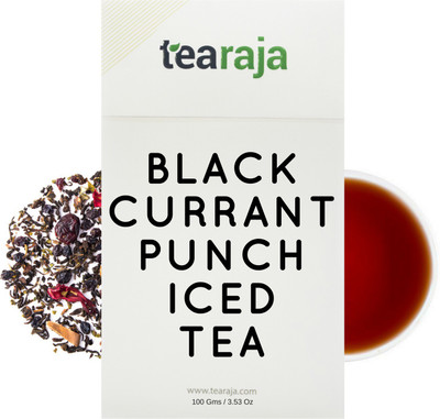 

Tearaja Black Currant Punch Iced Tea Blackcurrant, Cranberry, Lemon, Hibiscus Iced Tea Box(100 g)