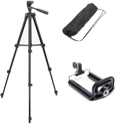 

ReTrack 3120 Adjustable Head Aluminum Extendable Camera-Tripod With Bag Tripod(Black, Supports Up to 1000 g)