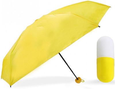 

Merchanteshop Capsule Folding Pocket Size Yellow Umbrella(Yellow)