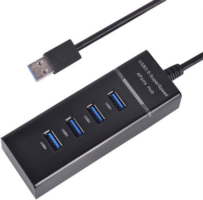 

Axcess 4 Port USB 3.0 Hub Super Speed AX-HUB-BL USB Charger(Black)