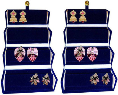

Aadhya Pack of 2 Pieces Earring (Blue) Vanity Box(Blue)