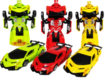 

Emob 2 In 1 Battery Operated Deformation Fight Robot Cum Car Toy With Dazzling Light And Sound(Multicolor)