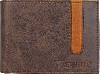

Vermello Men Brown Artificial Leather Wallet(3 Card Slots)